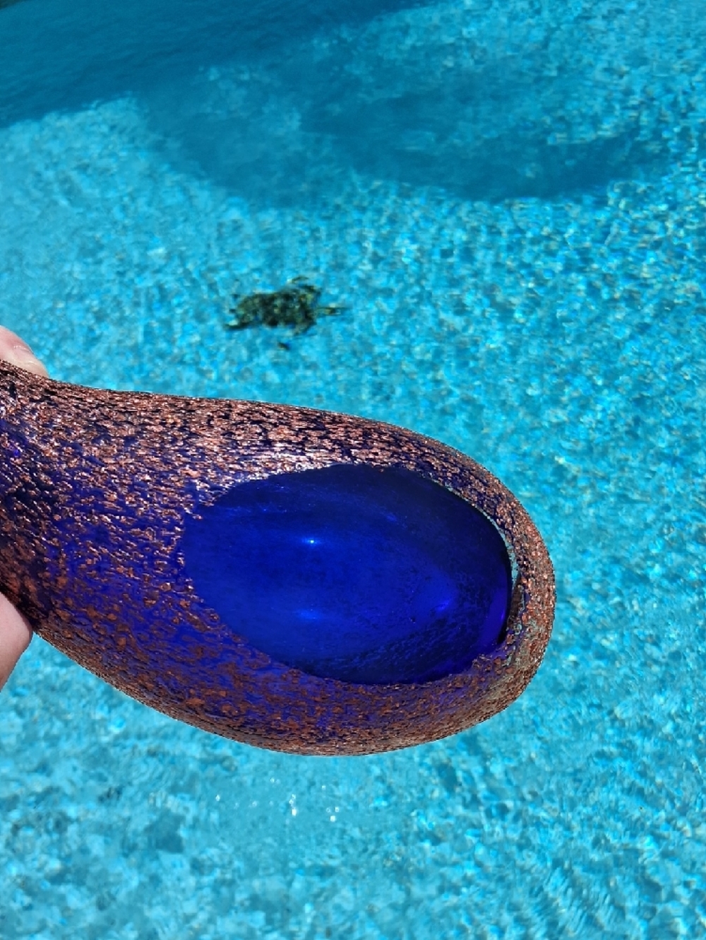 Super RARE Murano Cobalt Blue Glass Vase Gold TXTRD. By, Alessandro Mandruzzato. - Picture 4 of 16
